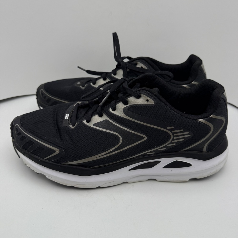 ABEO‎ Mens Size 9 PVW1068 Black Silver Running Shoes Athletic Sneakers